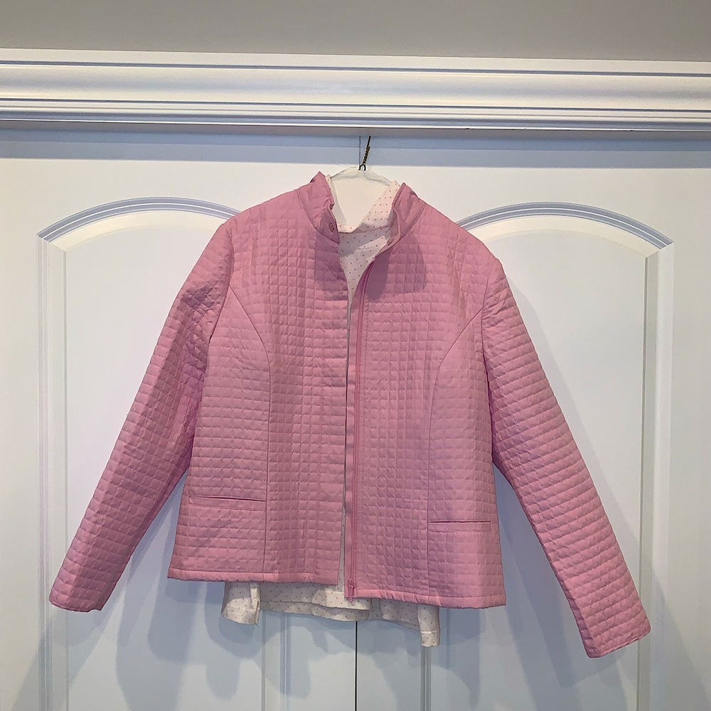 EP Pro Pink Quilted Jacket and Mock Neck Shirt